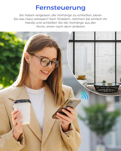 HeuxGir Smart Roller Shutter Switch 80x80mm 4-Pack WiFi Timer Compatible with Alexa Google Home Neutral Wire Required