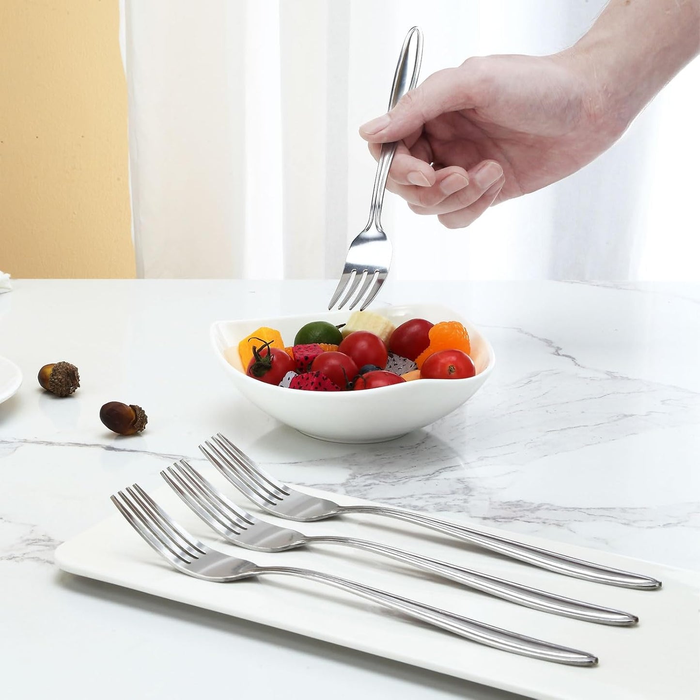 Gymdin 36‑Piece Stainless Steel Dinner Fork Set – Elegant 7.8‑Inch