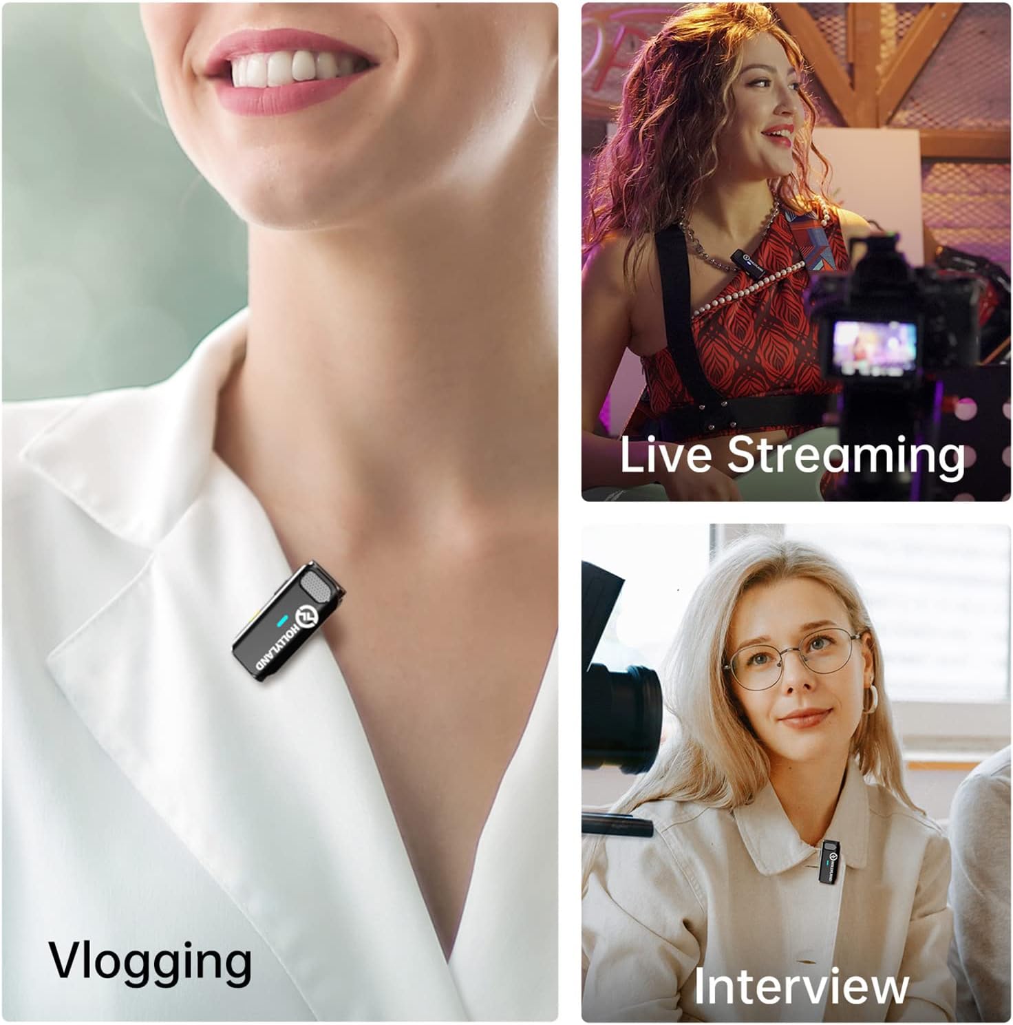 Hollyland Lark M1 Wireless Lavalier Mic: Camera, Phone, Noise Reduction