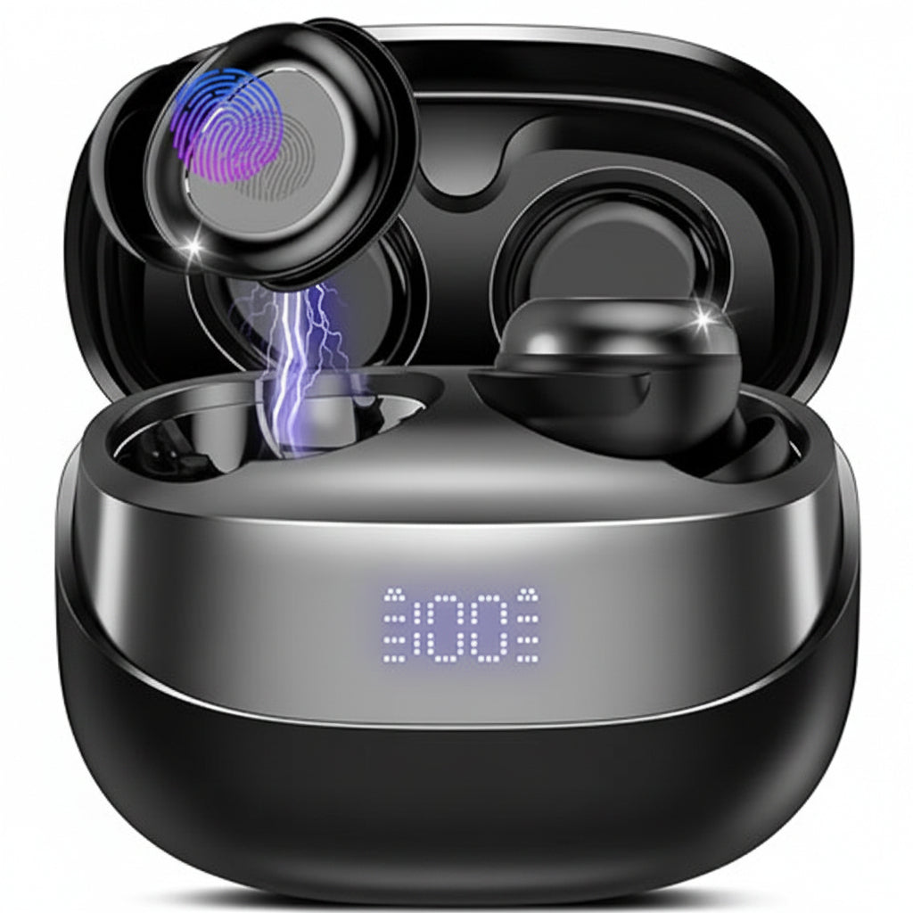 DUSONLAP SU8 Bluetooth Wireless Earbuds Noise Cancelling LED Display Touch Control