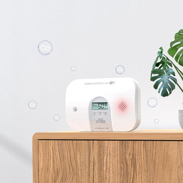Wi-Fi Smart Carbon Monoxide Detector, Carbon Monoxide Alarm CO Detector With LED display Replaceable Battery Included Conforms to EN EN50291 Standard, 1 Piece