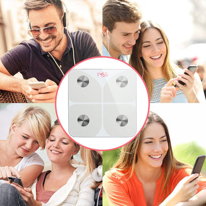 Digital Bathroom Scales for Body Weight - Smart Body Fat Scales Composition Analyzer Monitor, High Precision Measuring for BMI, Muscle, Body Age etc, Smart APP for Fitness Tracking (White)