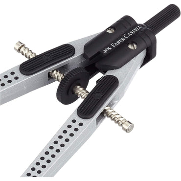 Faber-Castell Grip Quick-Set Silver Compass Precise Drafting Tool