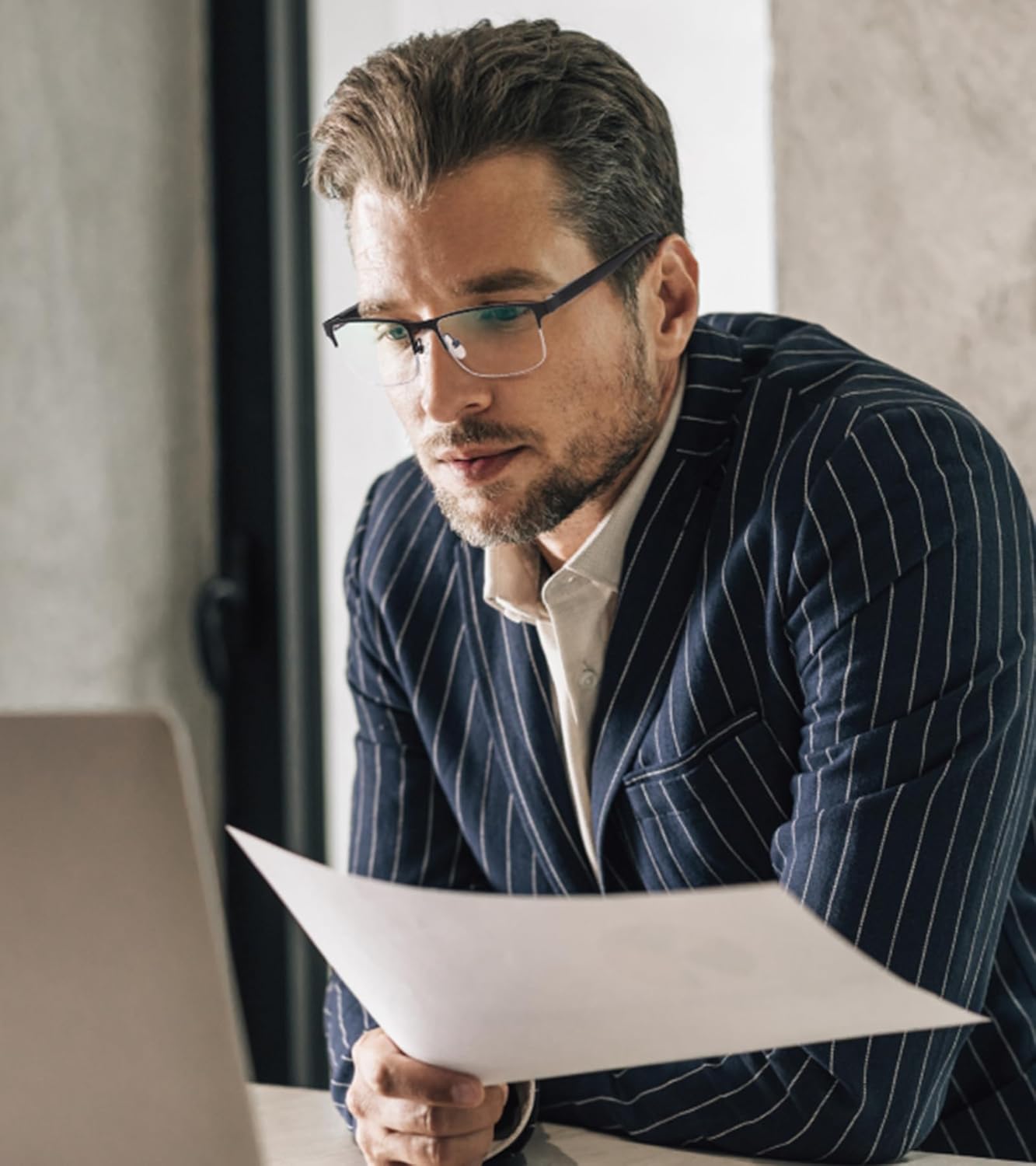 Missfive Multifocus Progressive Reading Glasses with Blue Light Blocking