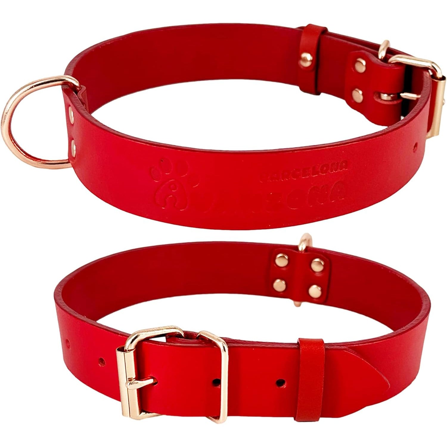 Premium Soft Leather Dog Collar for Small to Large Dogs