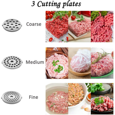 Meykey 2000W 3-in-1 Electric Meat Grinder with Stainless Steel Attachments