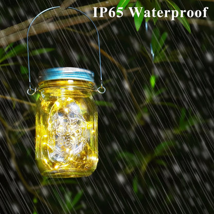 SUNACE Pack of 4 Solar Lanterns Outdoor Hanging 30 LED Warm White IP65 Waterproof Garden Lights