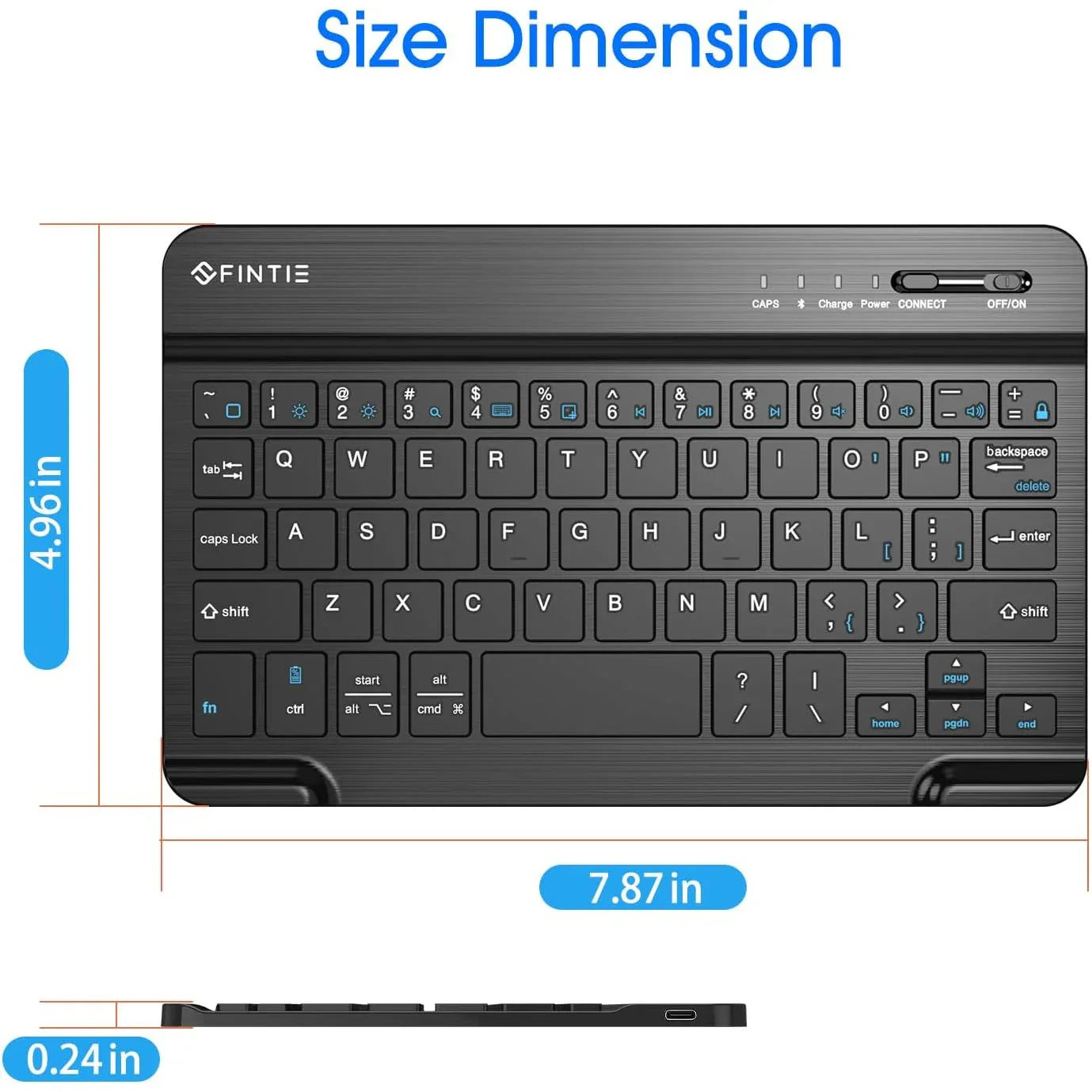 FINTIE 8‑Inch Ultrathin Bluetooth Keyboard for iPad & Android - Gomix Brands Outlet