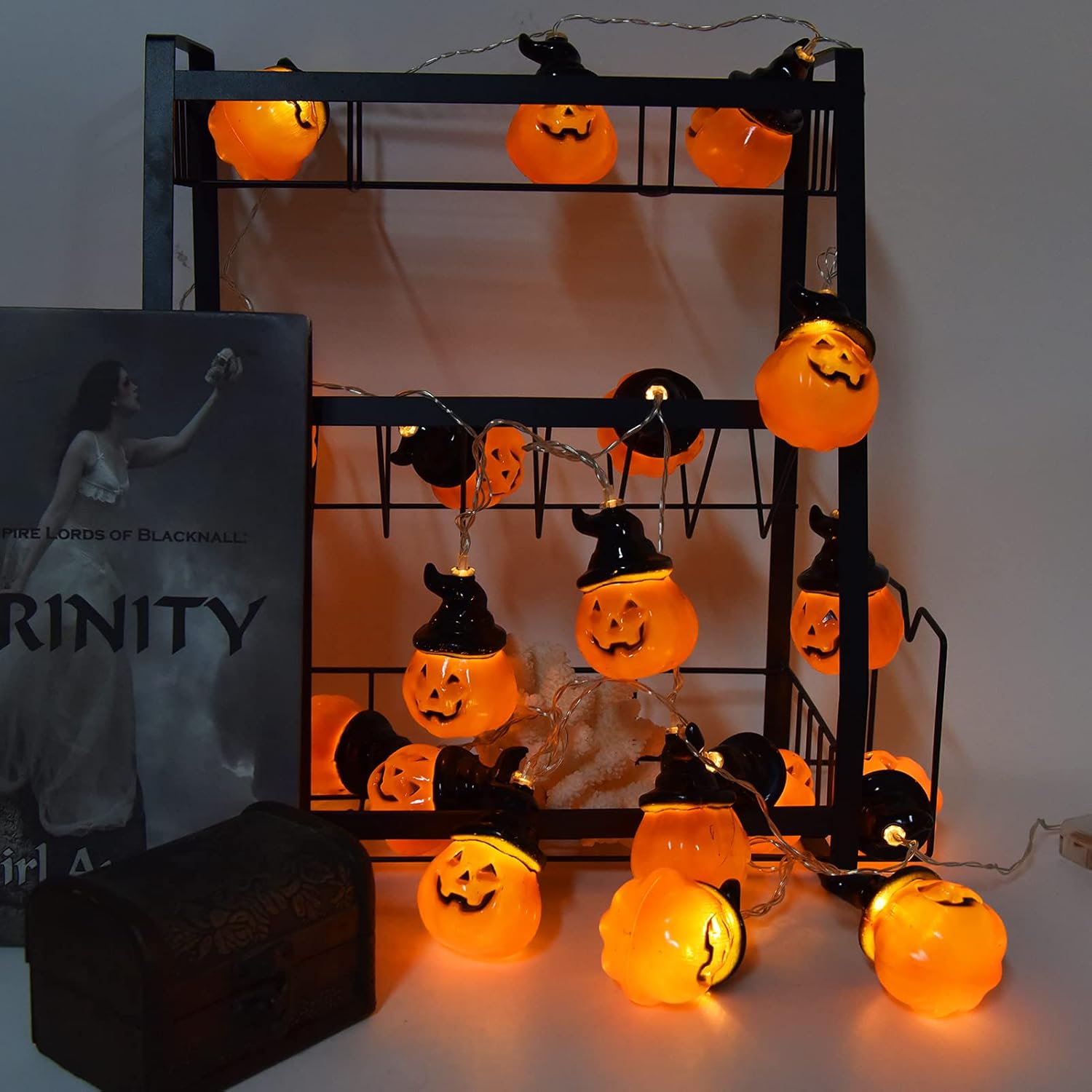 Cute Pumpkin Lantern String Lights 20 LEDs Dual Mode