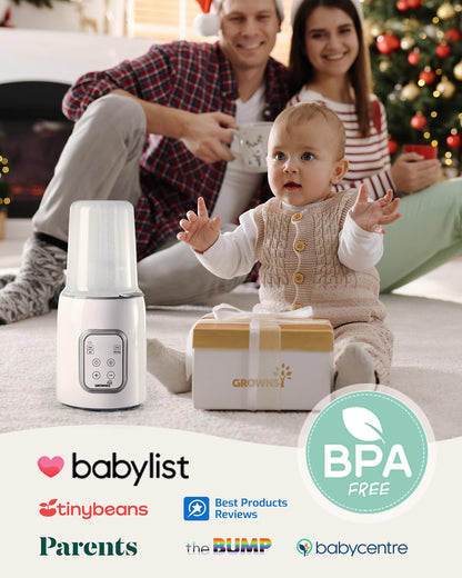 Grownsy 8-in-1 Baby Bottle Warmer & Sterilizer with Timer