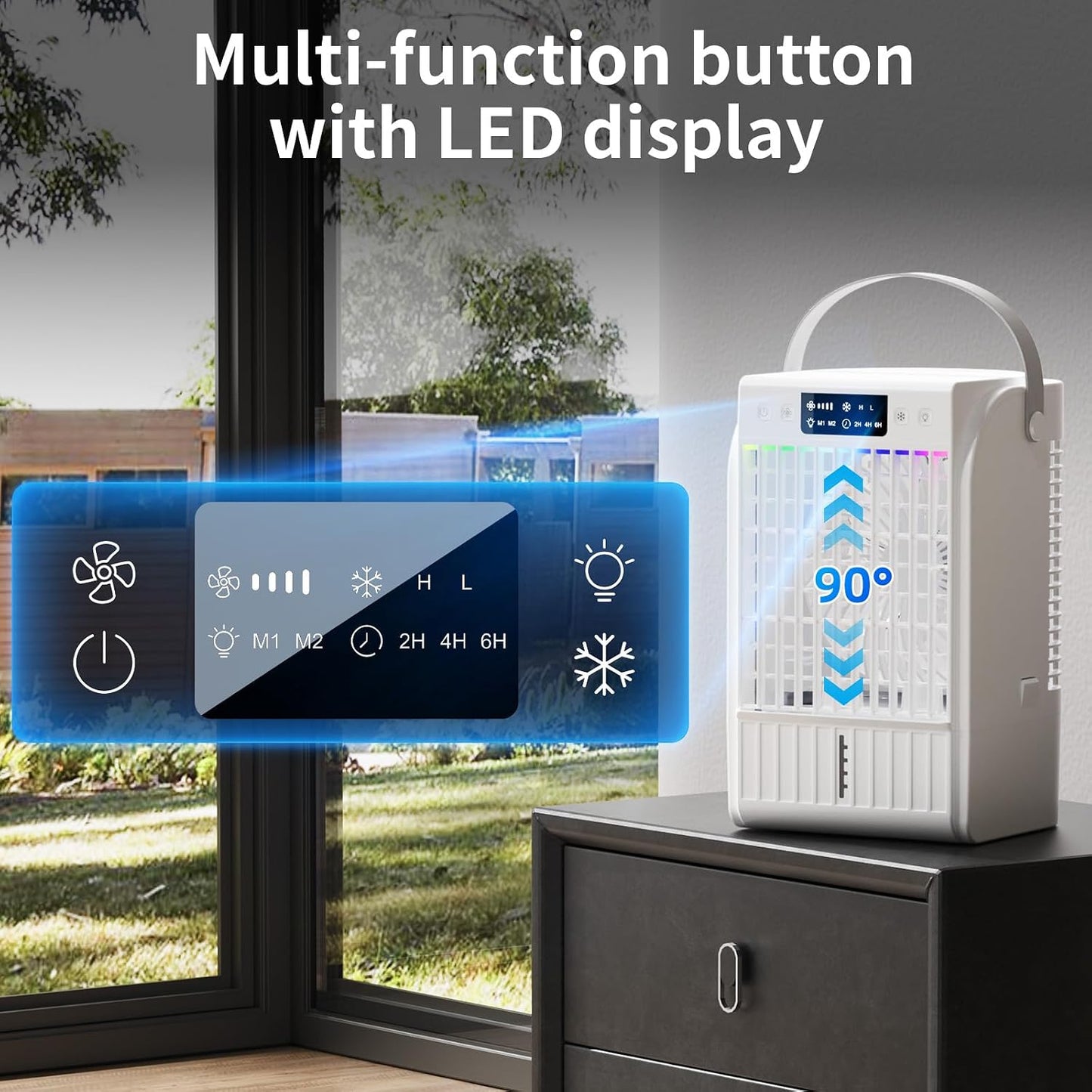 BAPOLE F22 4-in-1 Portable Air Conditioner 1.5 L Tank White