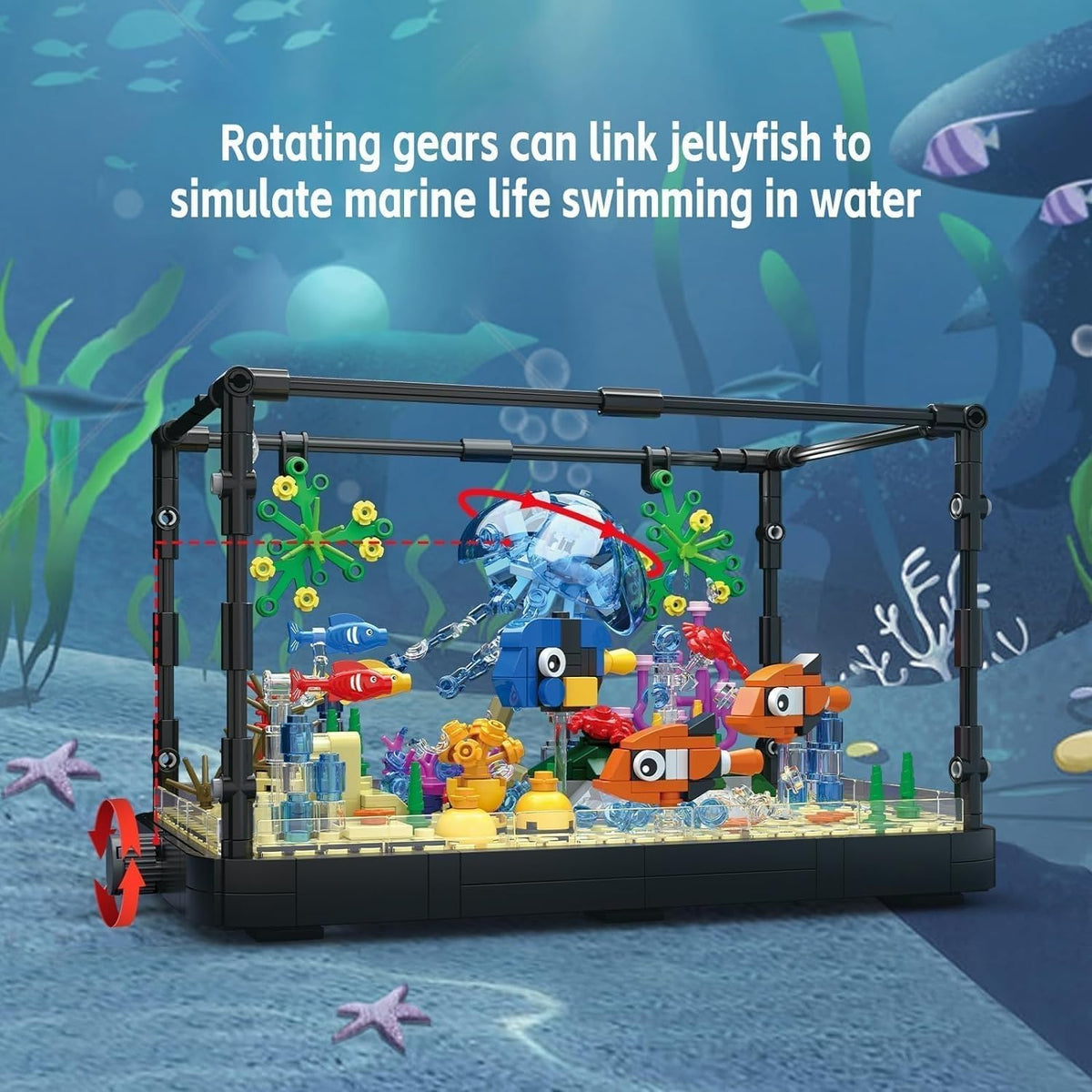 Pasyru Aquarium Building Set with LED Light 725 Pieces