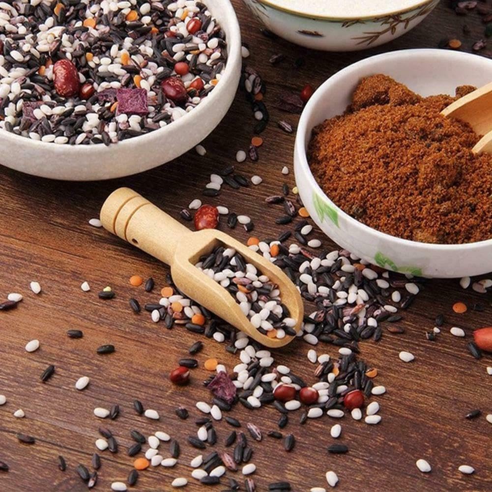 Wooden Mini Scoop Set for Salt Sugar Coffee