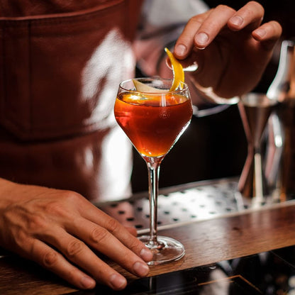 Premium Duerer 11-Piece Black Cocktail Bartender Kit with Bamboo Stand