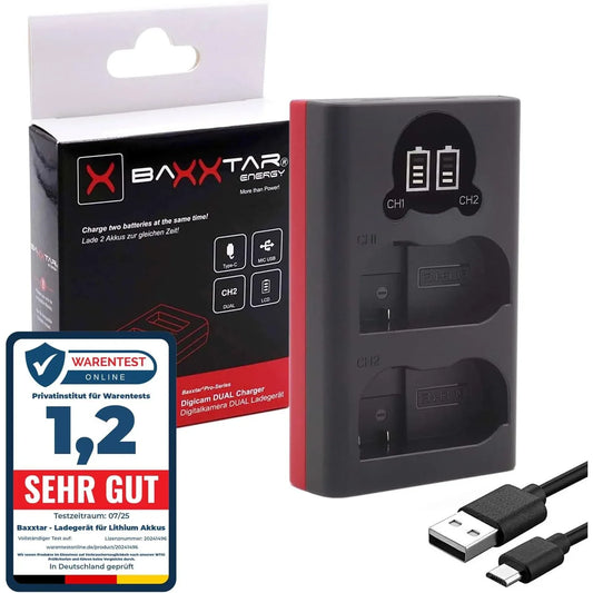 Baxxtar 18522 Dual LCD Charger for Nikon EN-EL15 Batteries - Gomix Brands Outlet