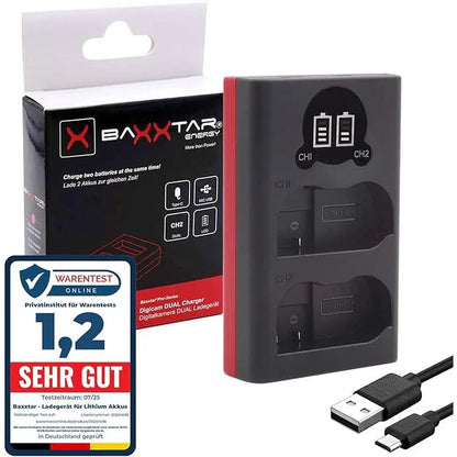 Baxxtar 18522 Dual LCD Charger for Nikon EN-EL15 Batteries - Gomix Brands Outlet