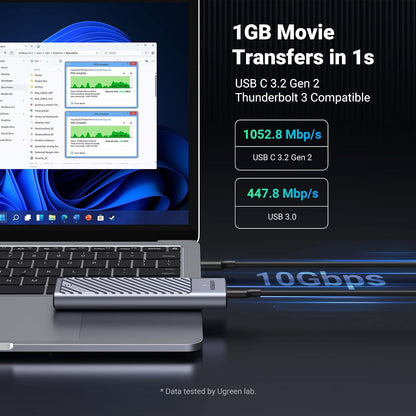 UGREEN M.2 NVMe SATA SSD Enclosure USB 3.2 Gen 2 10Gbps Aluminum