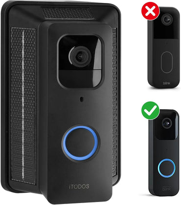 iTODOS 6600mAh Solar Charger for Blink Video Doorbell – Waterproof IPX7 Mount - Gomix Brands Outlet