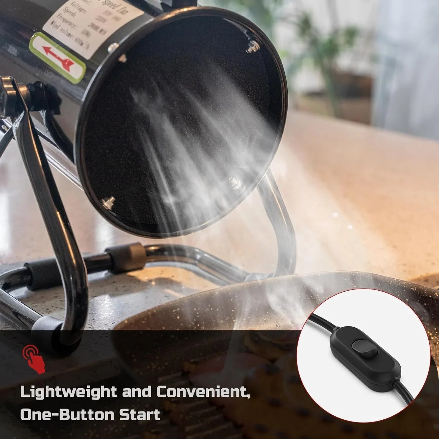 Jeebel Camp 6" Portable Range Hood 350 CFM Black - Gomix Brands Outlet