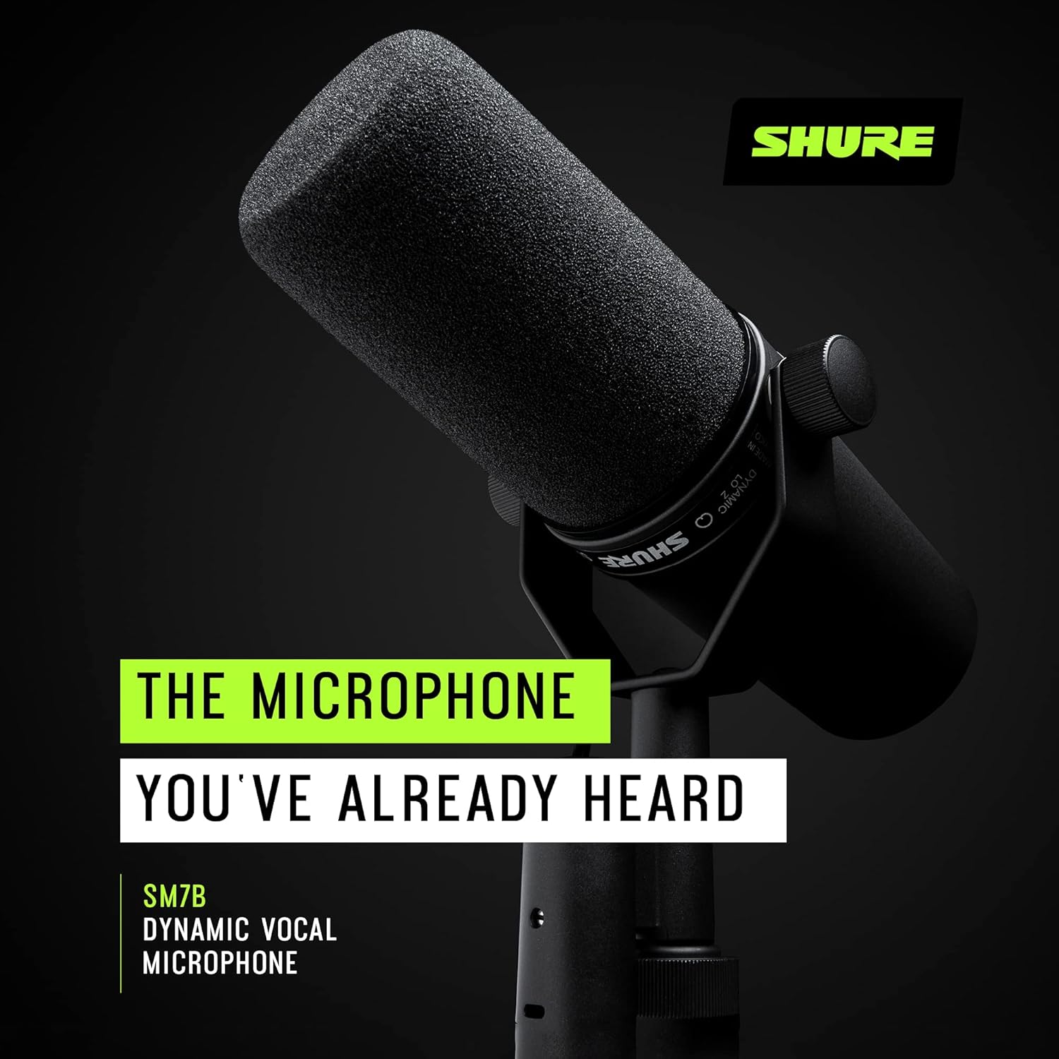 Shure SM7B Cardioid Dynamic Vocal Microphone for Podcasting & Recording