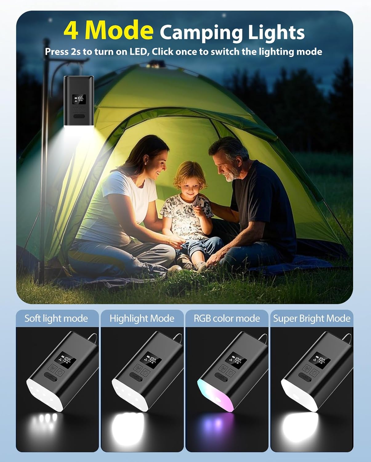 ZOPOM Portable Air Pump for Inflatables 5X Faster USB Rechargeable Mini