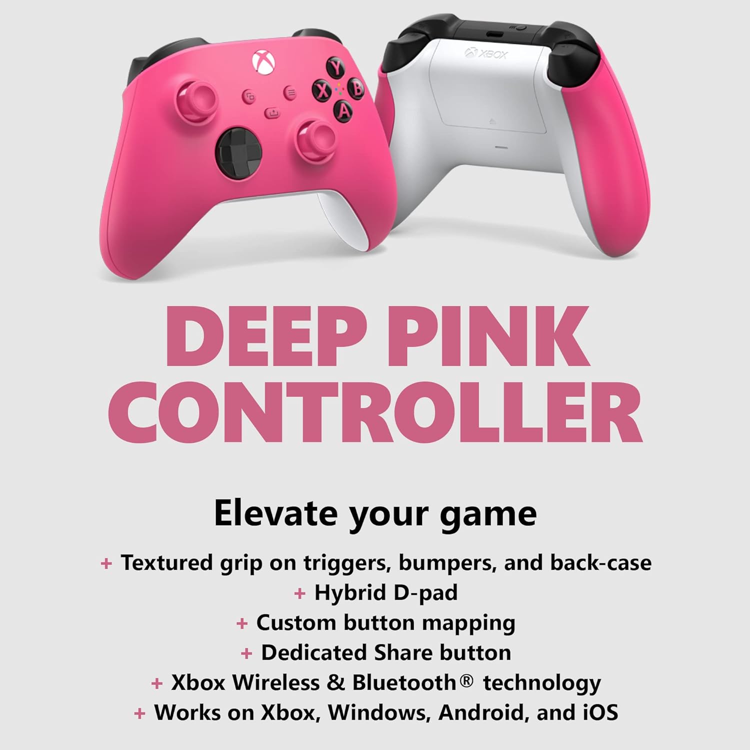 Deep Pink Xbox Core Wireless Gaming Controller for Series X