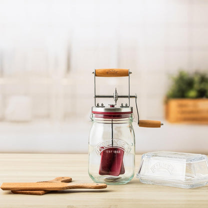 Kilner Traditional Glass Butter Churner Homemade Artisan Butter Maker