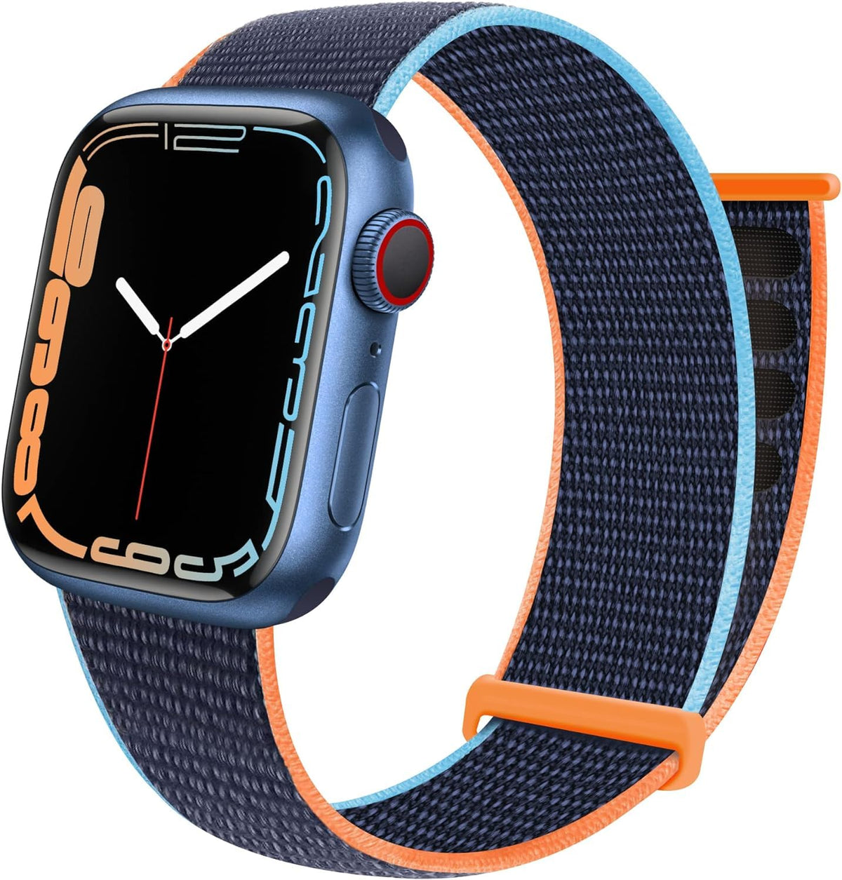 iTronix Sport Loop Nylon Band for Apple Watch 38mm 40mm 41mm Navy Blue