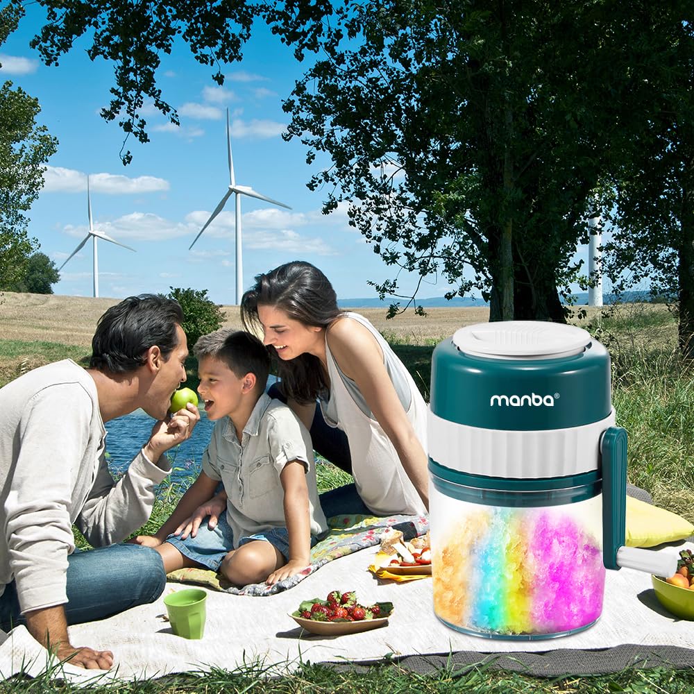 MANBA Portable Ice Shaver Snow Cone Machine with Trays