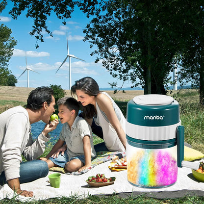 MANBA Portable Ice Shaver Snow Cone Machine with Trays