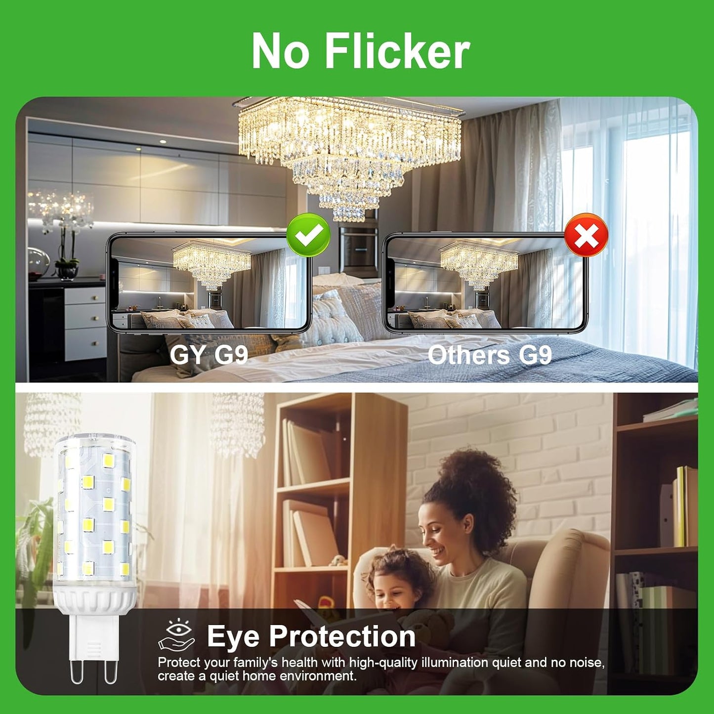 GY G9 LED Bulb 4.9W 3000K Warm White 908 Lumens Non-Dimmable 10-Pack