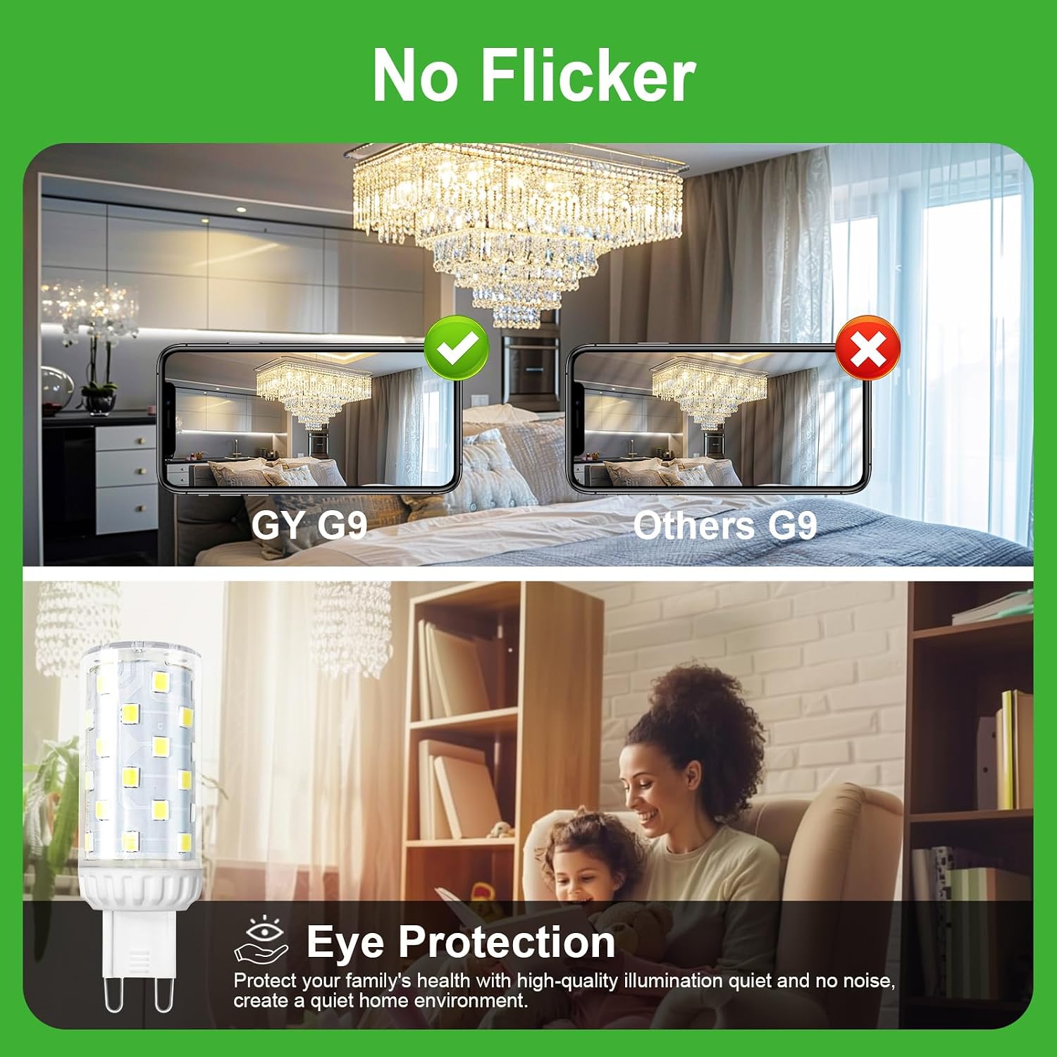 GY G9 LED Bulb 4.9W 3000K Warm White 908 Lumens Non-Dimmable 10-Pack