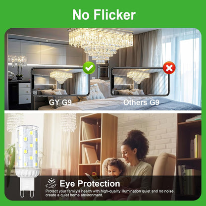 GY G9 LED Bulb 4.9W 3000K Warm White 908 Lumens Non-Dimmable 10-Pack