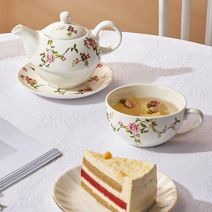 Bone China Teapot Set with 500ml Pot and 350ml Cup