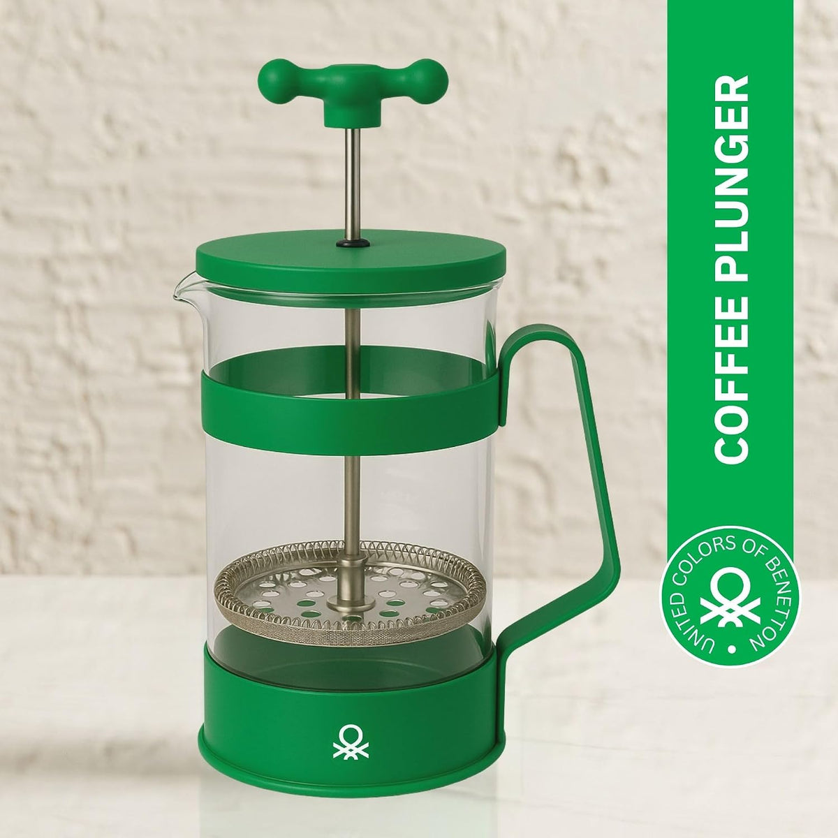 United Colors of Benetton Rainbow French Press 6 Cups 600ml Matt Green
