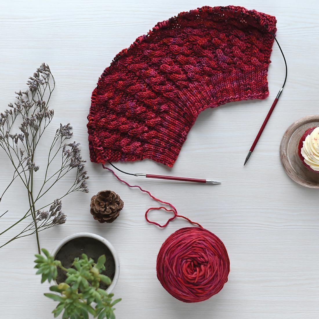 KnitPro Zing Interchangeable Circular Needle 5" (13cm) Amethyst Aluminum