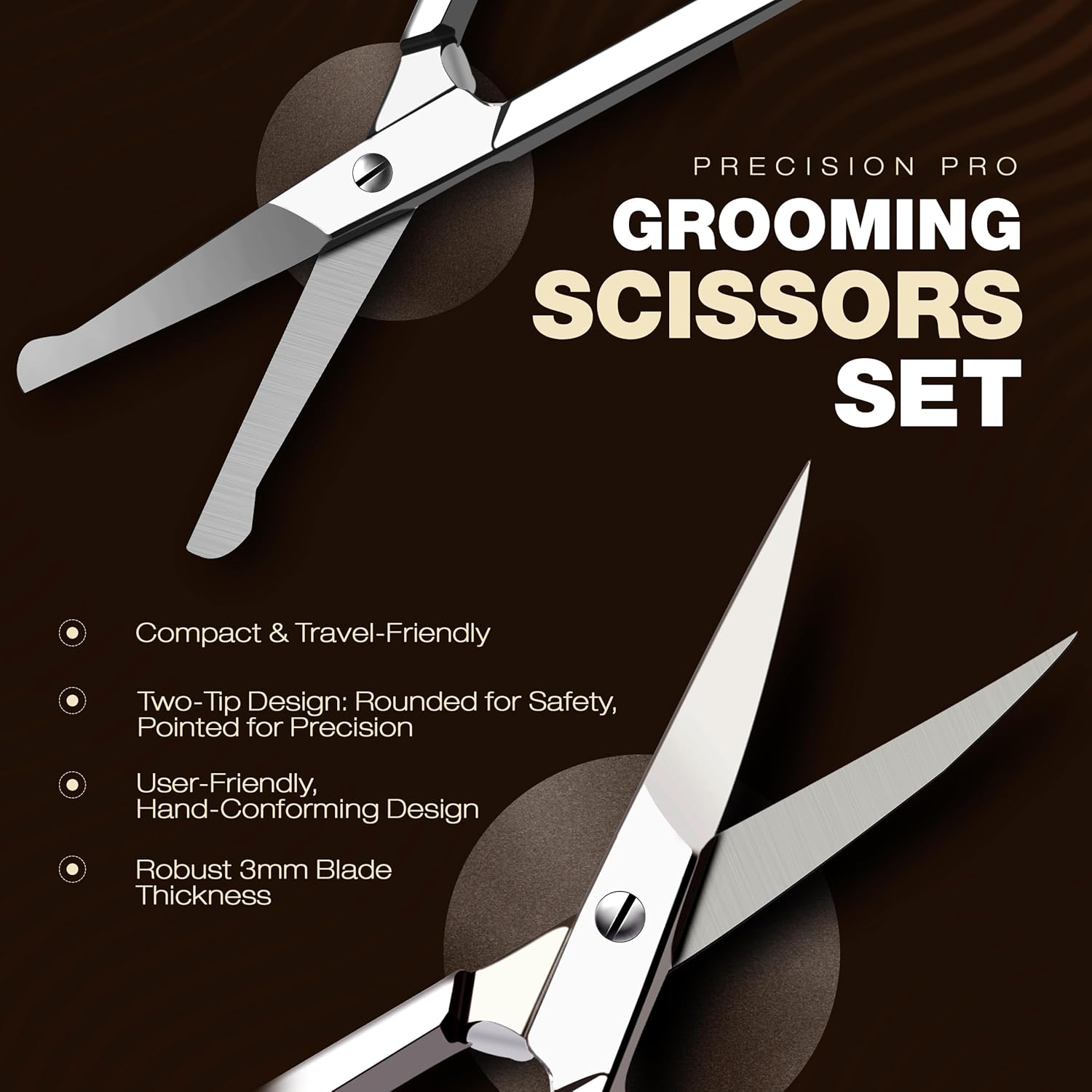 Utopia Care Stainless Steel Eyebrow & Nose Hair Scissors – Silver