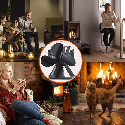 HAWCAFU Heat Powered Stove Fan for Wood Pellet Stove Fireplace