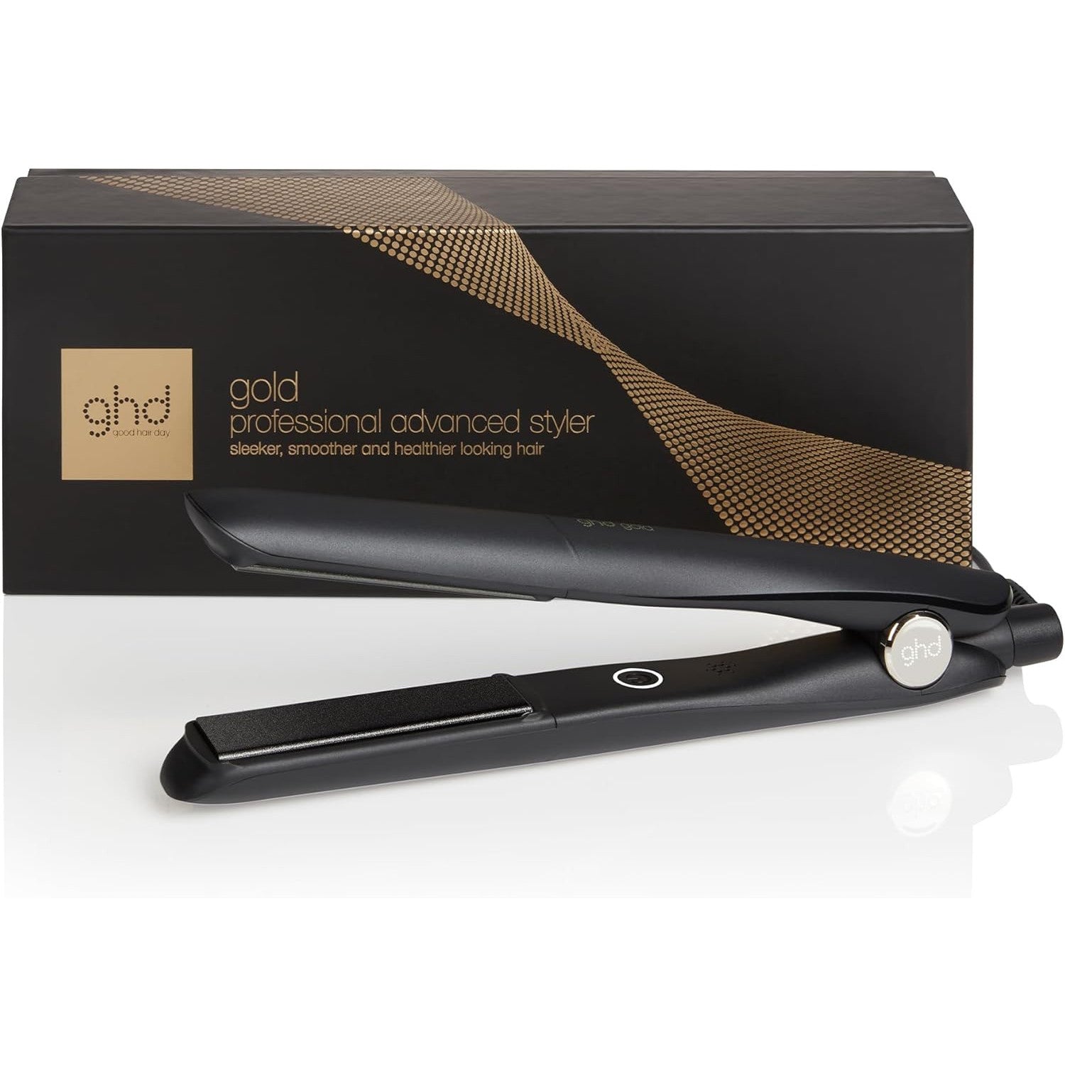 ghd Gold Professional Hair Straightener, 65% Brighter Black