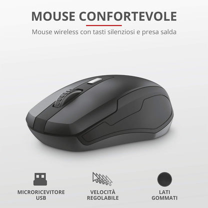 Trust Ymo Wireless Keyboard and Mouse Set Black