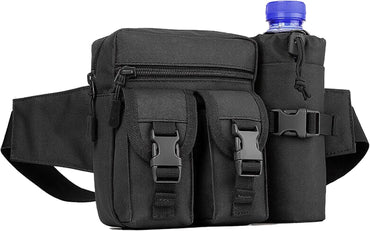 Taeku Tactical Waterproof Fanny Pack with Detachable Water Bottle Holder