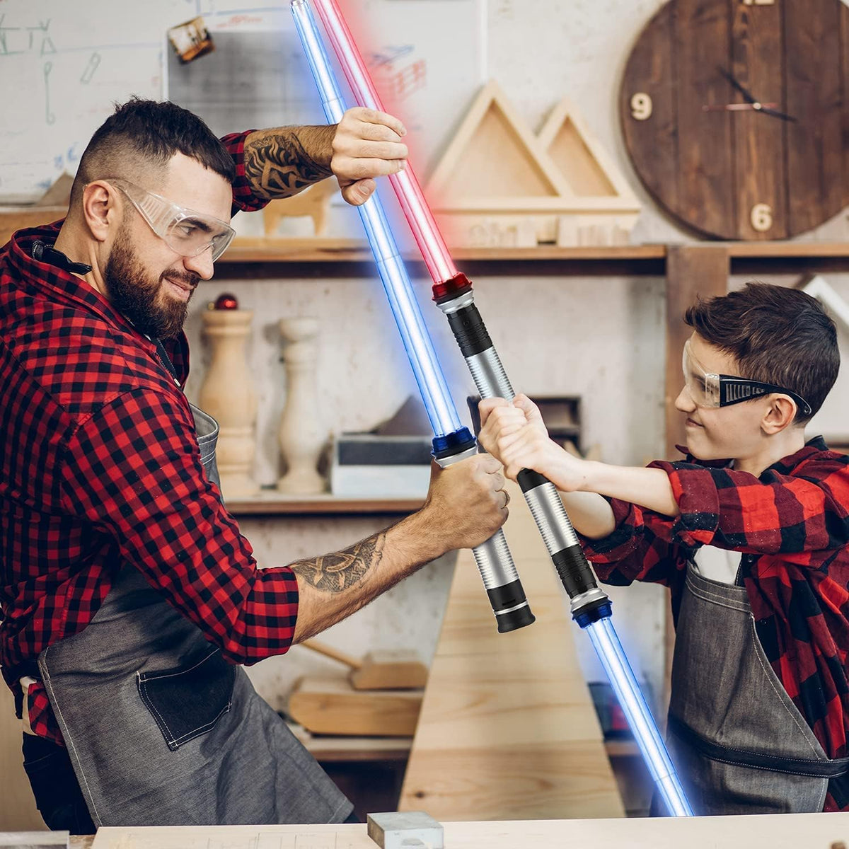 Kimimara Retractable LED Light Up Saber with Sound 7 Colors