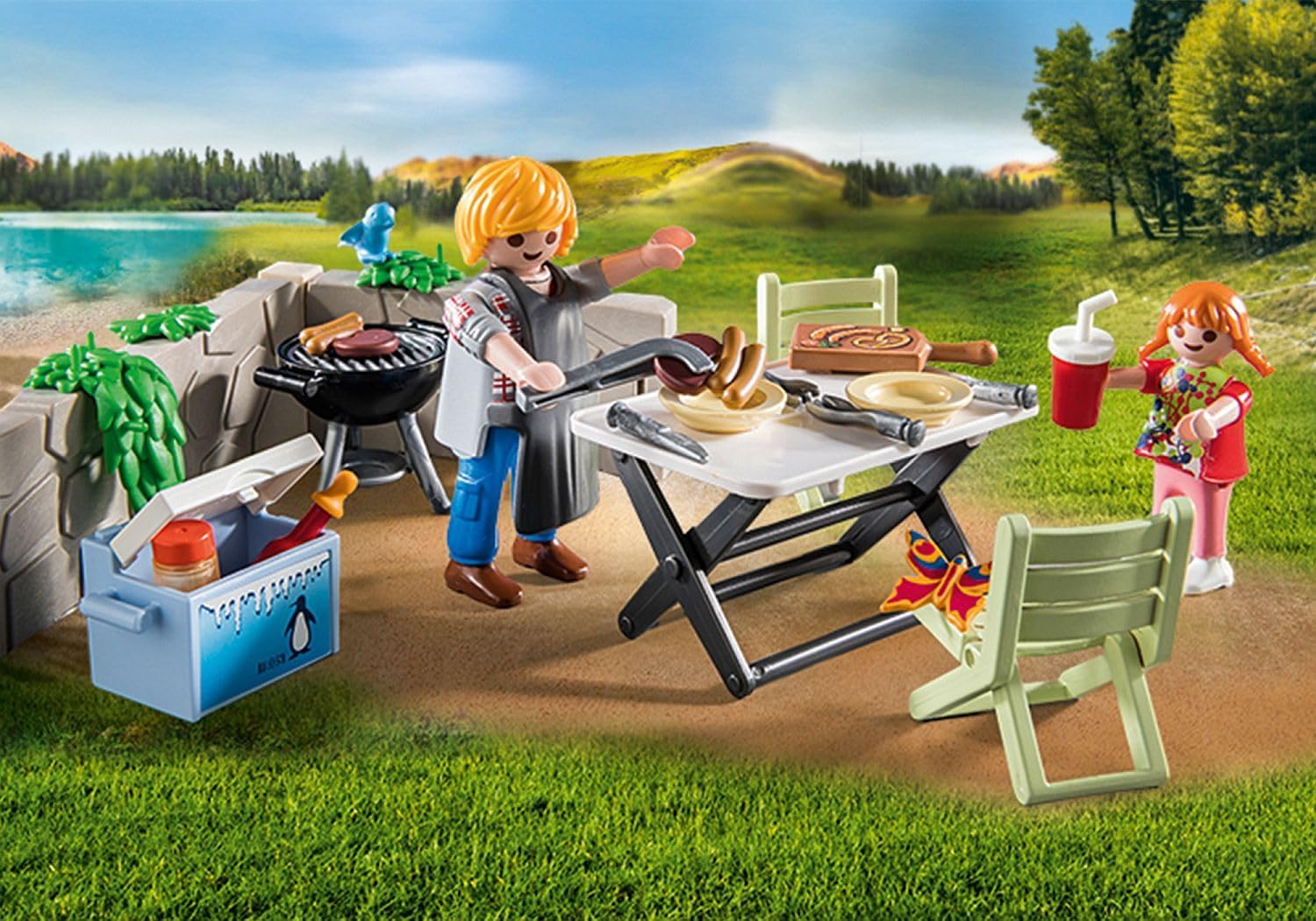 Playmobil Family Fun 71427 Barbecue Set with Grill, Table, Accessories
