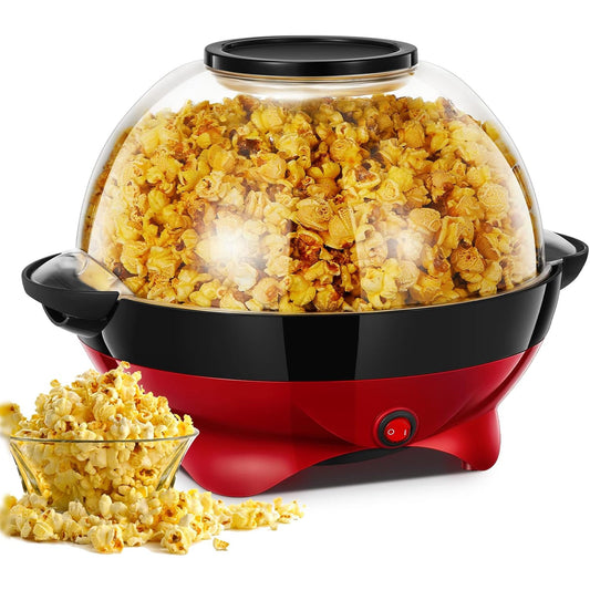 HOUSNAT 28‑Cup Electric Popcorn Maker with Quick‑Heat, Non‑Stick & Cool‑Touch Handles