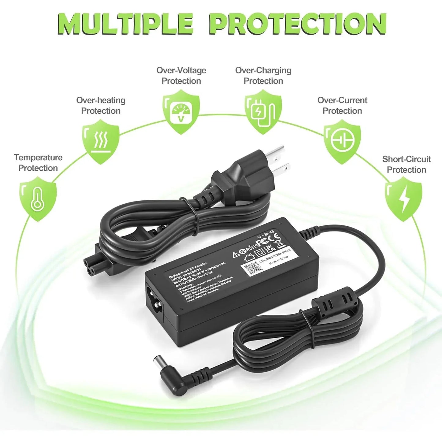 19V LG Monitor Power Adapter 48W Output for Multiple Models - Gomix Brands Outlet