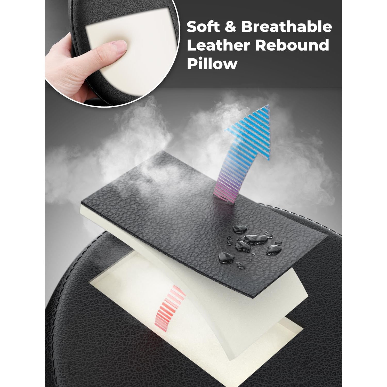 Oasser Car Seat Headrest Pillow, Detachable Adjustable Double Sided Support for Adults and Kids