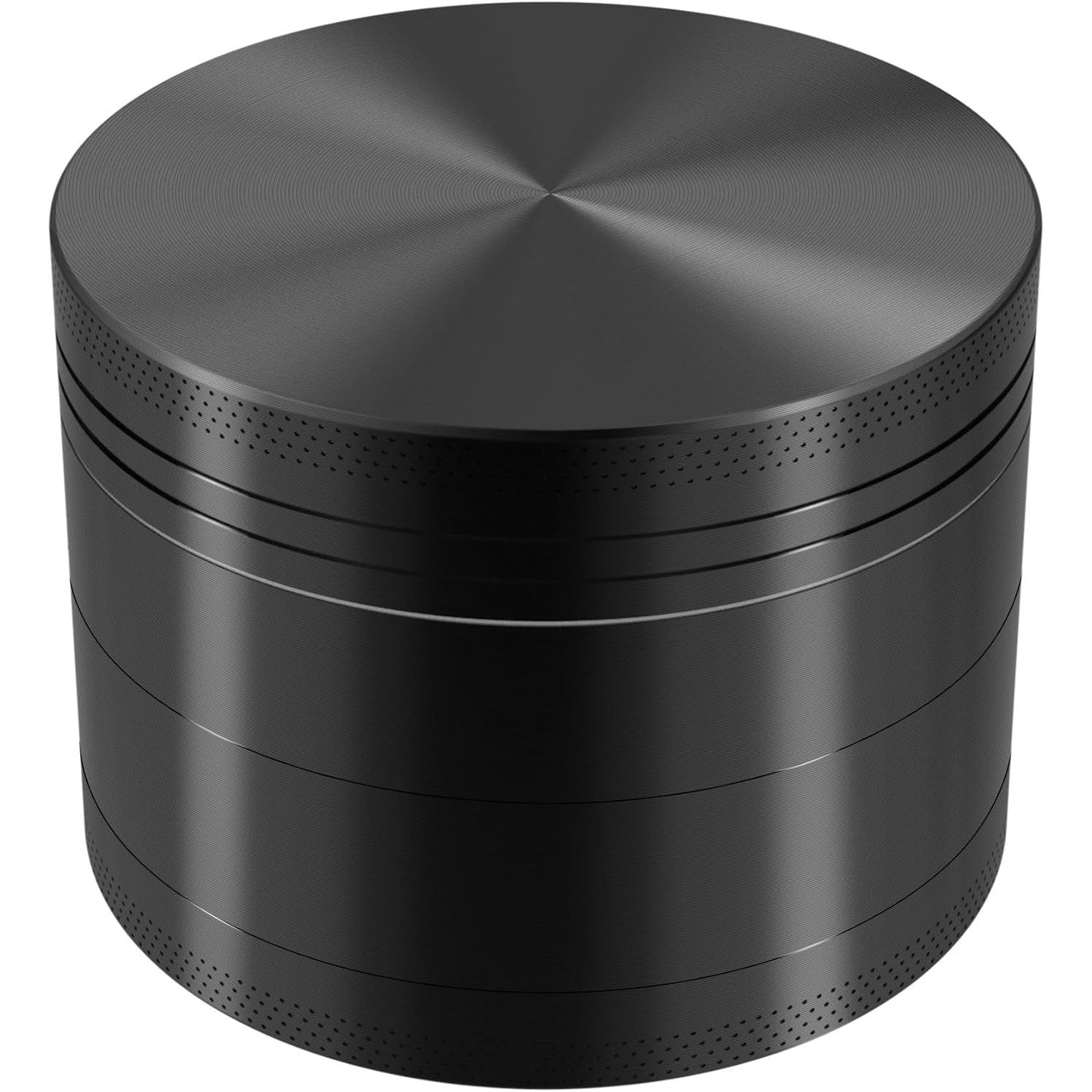 KitchenBoss 49mm Mini Metal Spice Grinder with Magnetic Lid Black