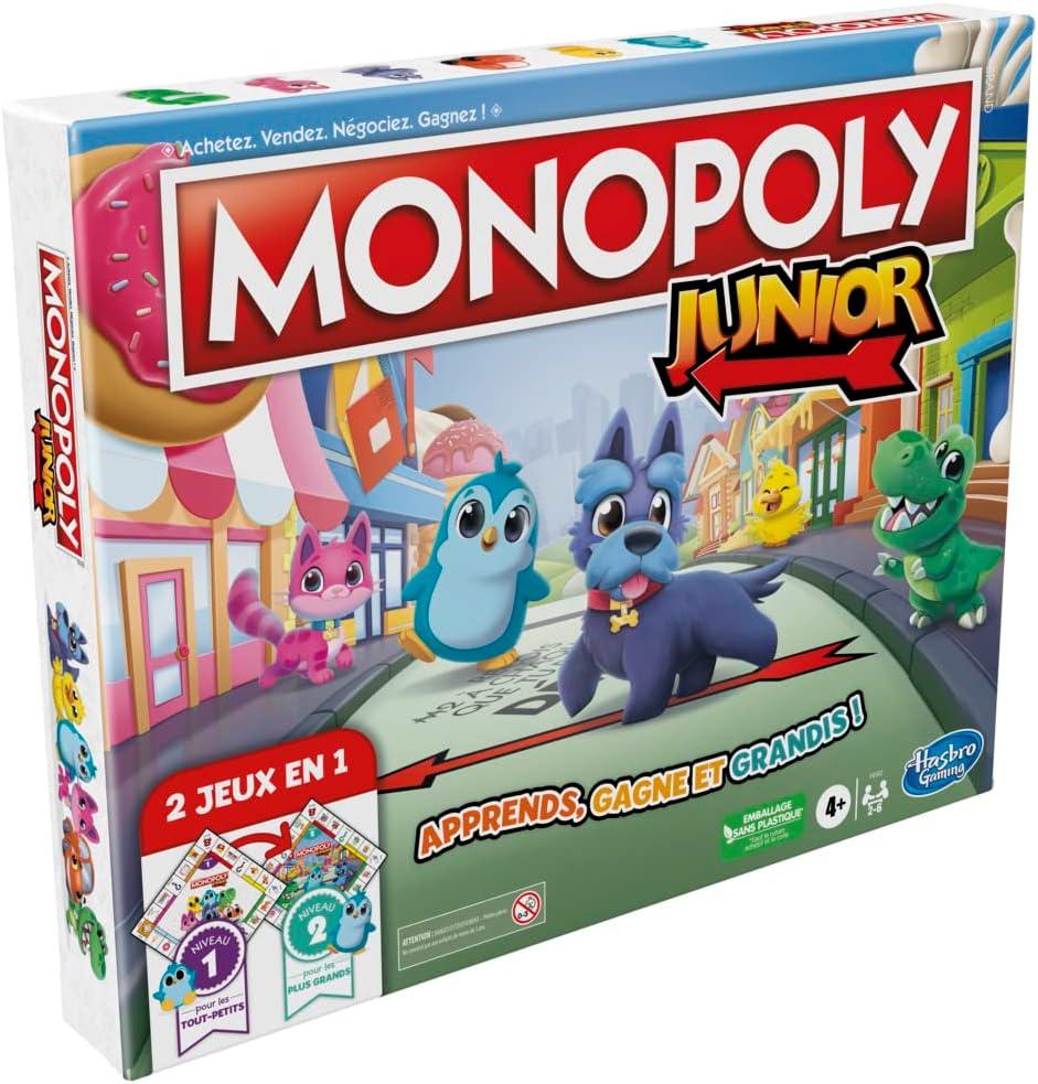 Monopoly Junior Reversible 2‑in‑1 Board Game for Kids Ages 4‑6 - Gomix Brands Outlet