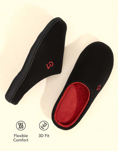 VeraCosy Two-Tone Memory Foam Men's Comfortable Indoor Outdoor Slippers