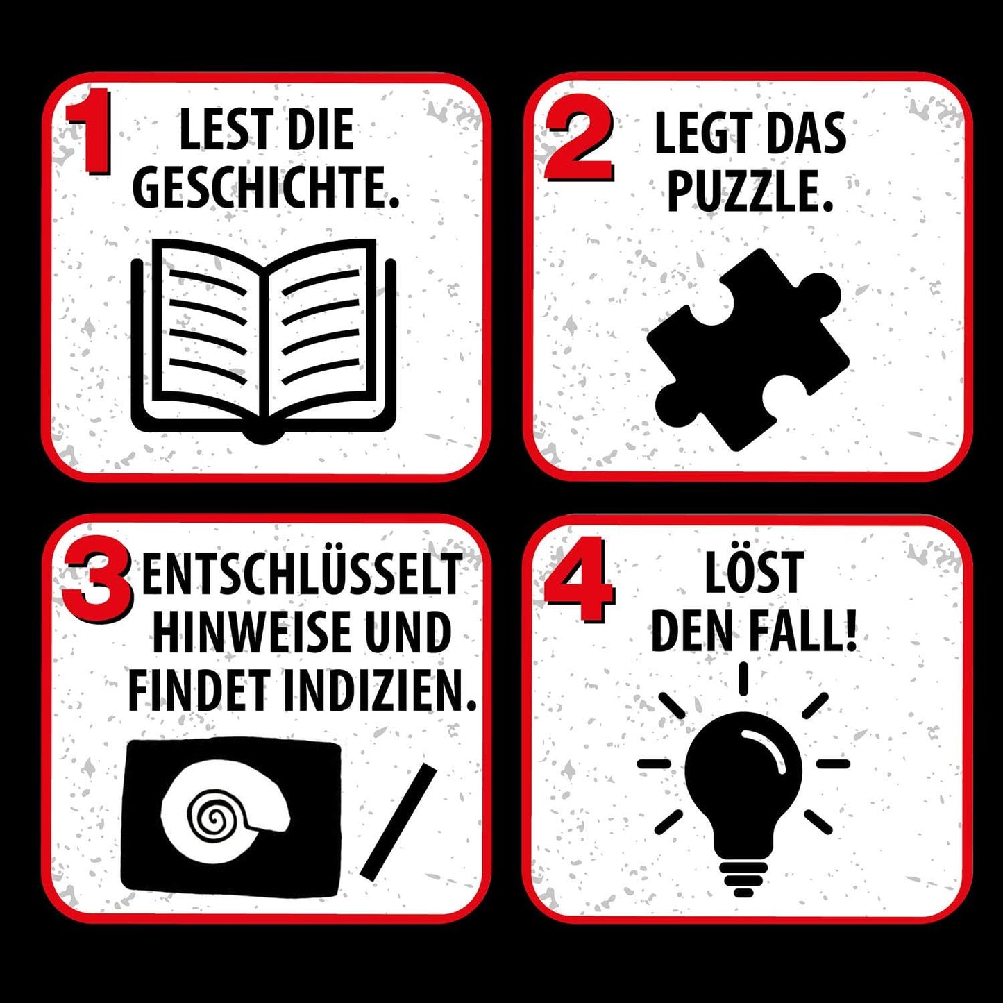 KOSMOS 697983 Dino Crime Puzzle 200-Piece Glow-in-the-Dark Mystery